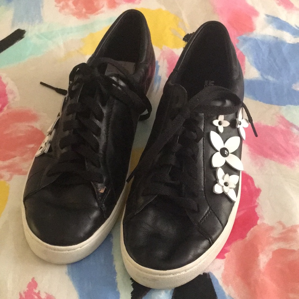 Michael Coors black leather sneakers